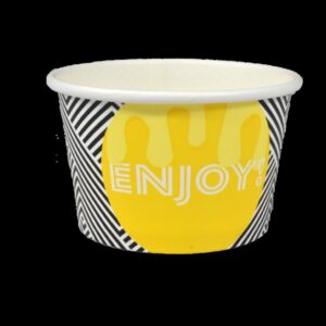 Miska papírová 100 ml na zmrzlinu nebo sorbet s potiskem (50 ks)