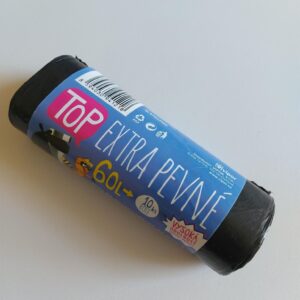 Sáček do koše LDPE EXTRA TOP 60 litrů, černý (10 ks)