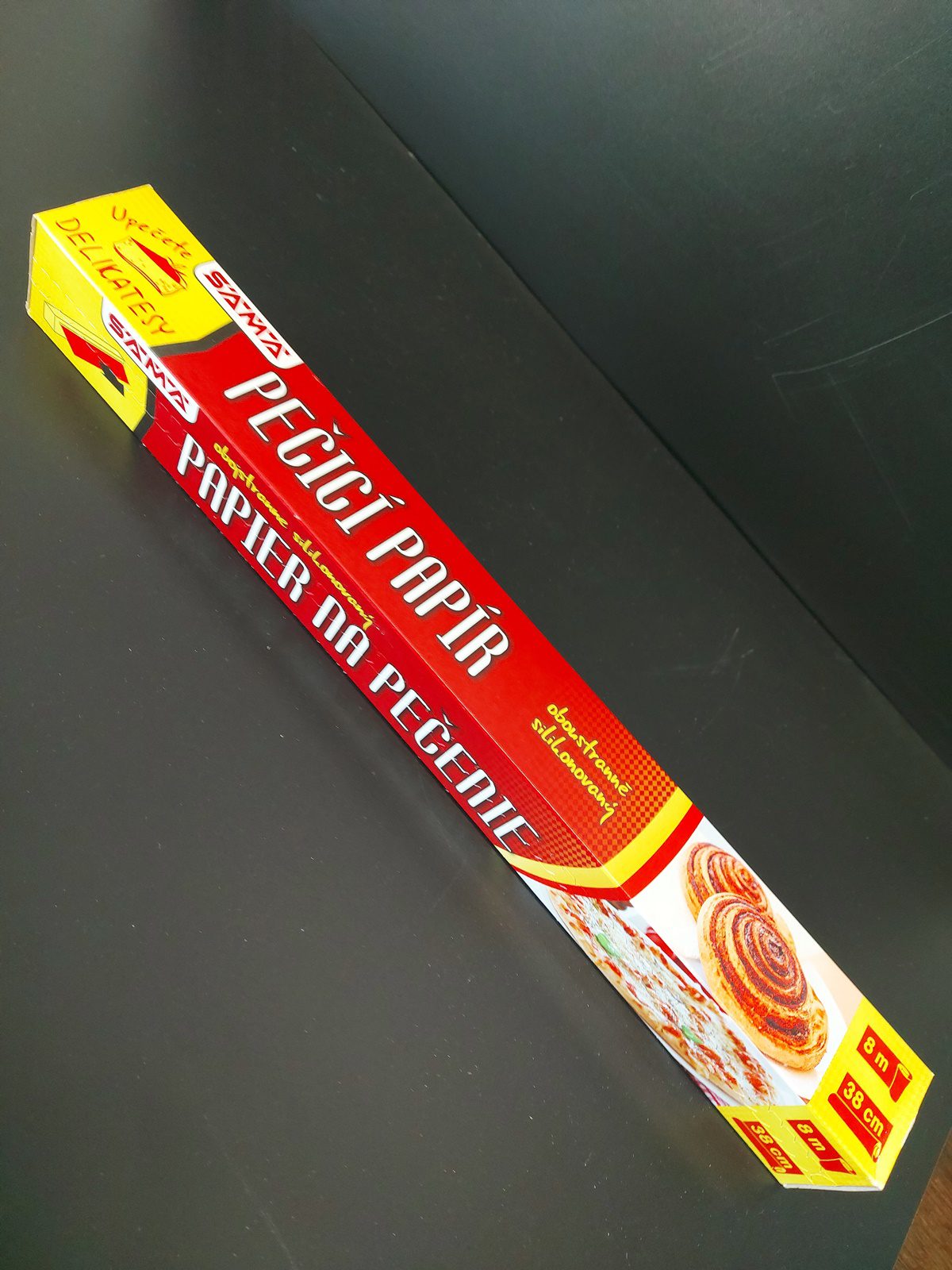 Pečící papír hnědý 8 m, 38 cm v krabičce