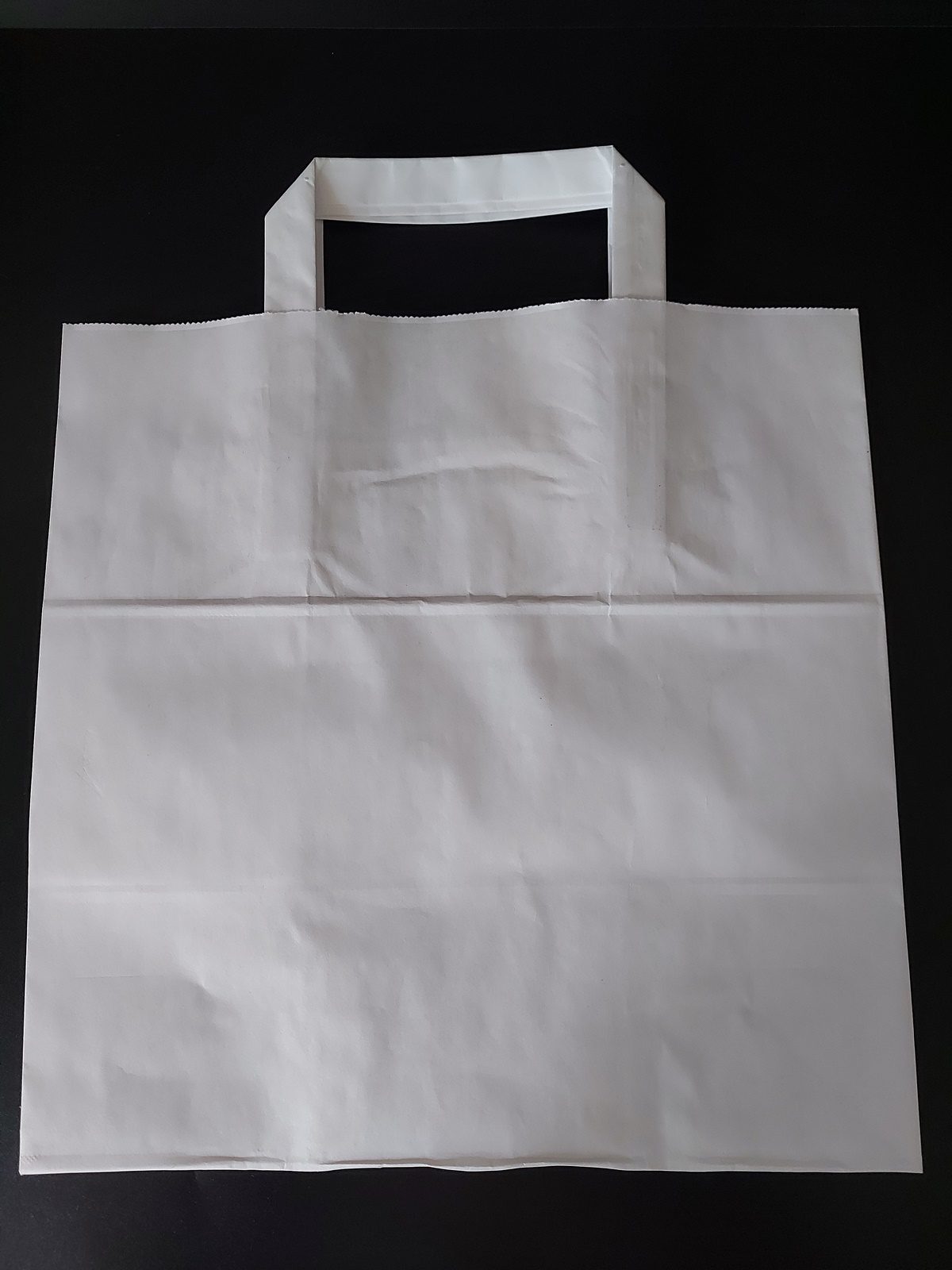 Taška papírová bílá s plochým uchem 260+170x250 mm - Obrázek 4