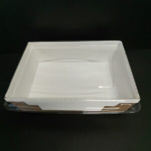 Box na salát Eko KRAFT 450 ml 145x100x55 mm, vč. transparentního víčka (50 ks)