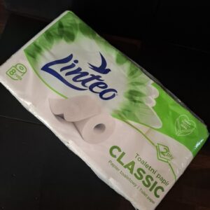 Toaletní papír bílý 100% celulóza 2-vrstvý (8 roliček)