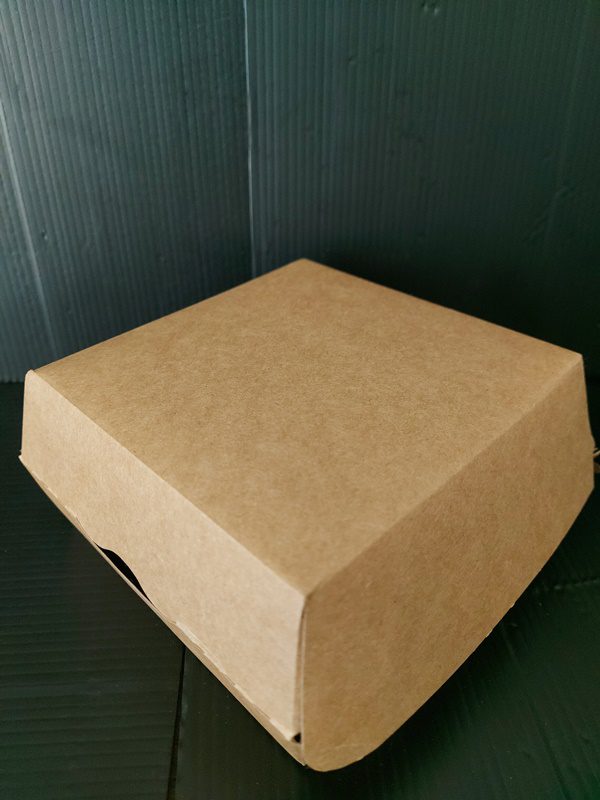 Box/krabička na hamburger KRAFT 115x115x60 mm (50 ks)