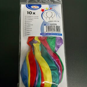 Balónky nafukovací 25 cm metalické (10 ks)
