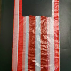 Taška mikroténová HDPE červeno-bílá 10 kg (200 ks)