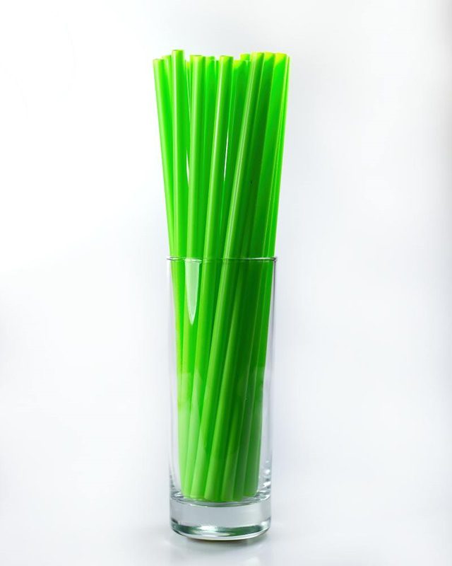 Plastová brčka JUMBO (opakovatelně použitelná) - zelená (150 ks)