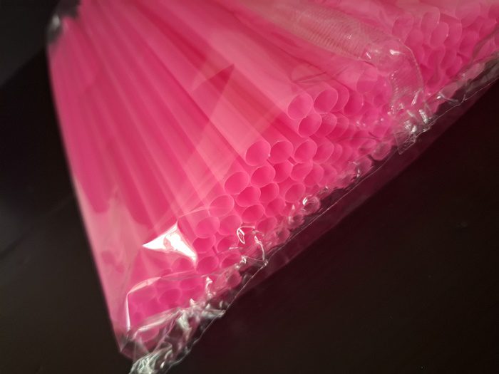 Plastová brčka JUMBO (opakovatelně použitelná) - růžová neon (150 ks) - Obrázek 3