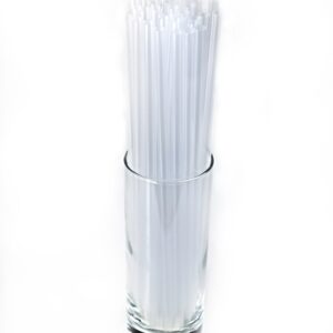 Plastová brčka JUMBO (opakovatelně použitelná) - bílá (150 ks)