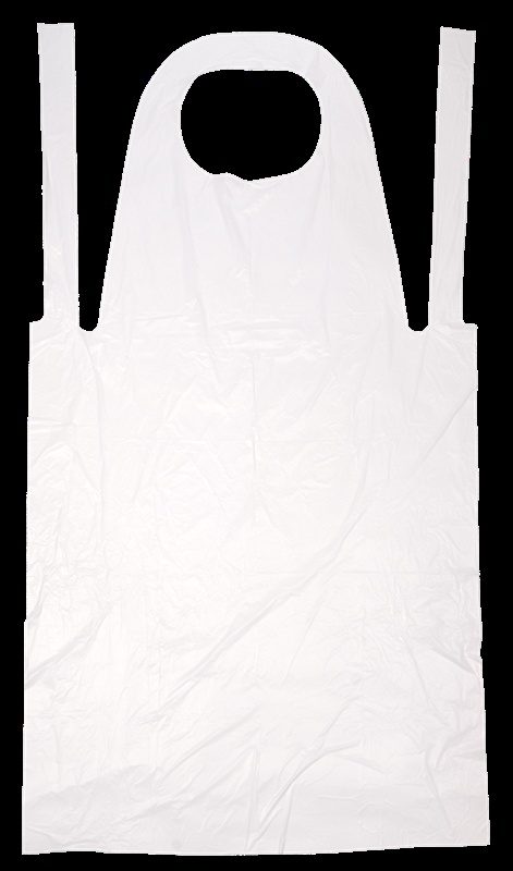 Zástěry jednorázové pracovní HDPE, mikrotenové (50 ks)